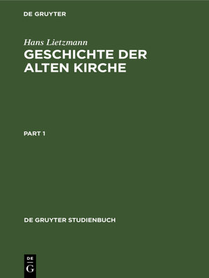 cover image of Geschichte der Alten Kirche